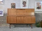 Deens Design Bar Dressoir | Jaren 60 Teak Kast Sideboard DM5, Huis en Inrichting, Gebruikt, Glas, 150 tot 200 cm, Ophalen of Verzenden