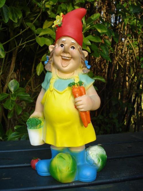 TUINKABOUTER, KABOUTER, Meisje, Moestuin, Tuin en Terras, Tuinbeelden, Nieuw, Tuinkabouter, Overige materialen, Ophalen of Verzenden