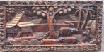 Indonesië.  Houtsnijwerk.  Wandplaquette. 51/25/3 cm., Antiek en Kunst, Ophalen