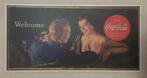 Vintage Coca-Cola Poster ingelijst Groot, Verzamelen, Ophalen, Zo goed als nieuw, Reclamebord