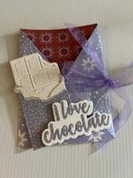 Kaart/pocket voor chocolade bij Fracor Creaties, Verzenden, Nieuw, Overige thema's