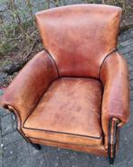 Chesterfield Lounge Atelier fauteuil schapenleer + BEZORGING, Huis en Inrichting, Fauteuils, Ophalen of Verzenden, Gebruikt, Leer