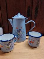 Disneyland Parijs emaille 2 bekers en kan met deksel, Ophalen of Verzenden