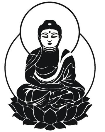 Muursticker figuursticker decoratiesticker Buddha Boedha beschikbaar voor biedingen
