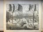Middelburg, Stadhuis, Markt, Hof van Zeeland, 1696, Antiek en Kunst, Kunst | Etsen en Gravures, Verzenden