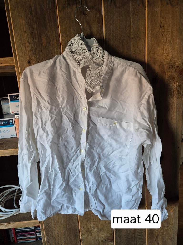 Boerenbruiloft blouses - Maat L, Onbekend, Ophalen, Gedragen, Wit