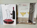 decanter glass karaf 1.5 liter met 2 kristallen glazen, Verzamelen, Glas en Borrelglaasjes, Nieuw, Overige typen, Ophalen