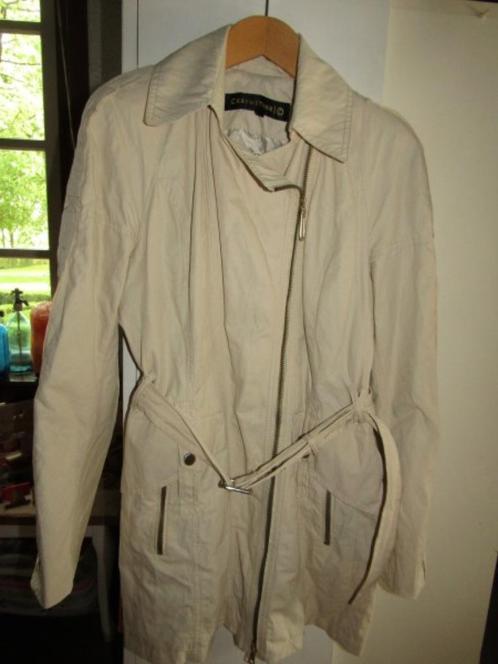G004 CREENSTONE mt 42 driekwart jas beige biker model, Kleding | Dames, Jassen | Zomer, Zo goed als nieuw, Maat 42/44 (L), Beige