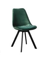 Eetkamerstoelen velours donker groen, Huis en Inrichting, Stoelen, Ophalen, Zo goed als nieuw, Overige kleuren