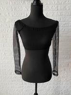 Zwarte visnet nettrui met lange mouwen, maat S, Kleding | Dames, Zwart, Ophalen of Verzenden, Zo goed als nieuw, Lange mouw
