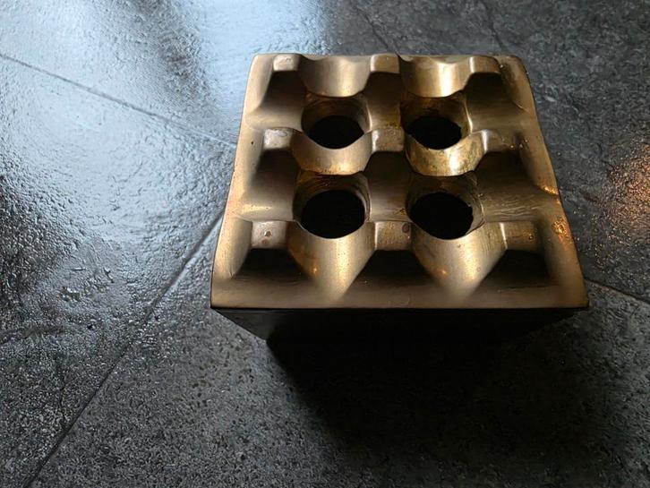 Antieke messing asbak — Holger Bäckström & Bo Ljungberg, Antiek en Kunst, Antiek | Koper en Brons, Ophalen of Verzenden