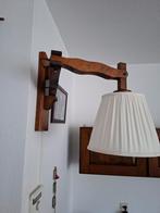 Donker Eiken Wandlamp met Kap, Ophalen, Gebruikt, Hout, Landelijk