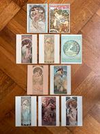 Art Nouveau Kaarten - Alphonse Mucha - Set van 10 A6 Prints, Huis en Inrichting, Olphy, Info@olphy.nl, Verzenden, Nieuw