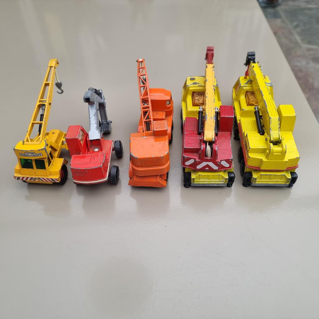 matchbox kraanwagens 5 stuks, Ophalen of Verzenden, Gebruikt, Auto, Matchbox