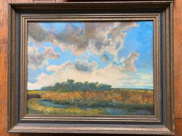 Landschap olieverf R. Crabbé 40x30 cm beschikbaar voor biedingen