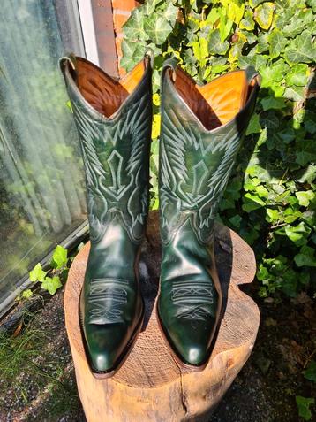 Cowboy laarzen mt 46 / 45. Groen. Western boots  beschikbaar voor biedingen