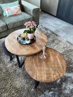 Hele mooie set salontafeltjes, Ophalen, 50 tot 100 cm, Rond, 50 tot 100 cm