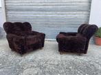 1970’s Vintage Italian design armchairs by Doimo, Hout, 75 tot 100 cm, Ophalen of Verzenden, Zo goed als nieuw