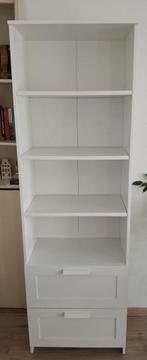 Wit BRIMNES boekenkast (IKEA), Huis en Inrichting, Ophalen, Gebruikt, 50 tot 100 cm, Met lade(s)