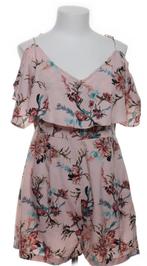 Zomerse korte jumpsuit in roze met print, Kleding | Dames, Ophalen of Verzenden, Nieuw, Maat 38/40 (M), Roze