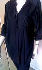 EKSEPT zwarte lange viscose blouse L, Kleding | Dames, Blouses en Tunieken, Verzenden, Gedragen, Maat 42/44 (L), Zwart