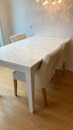Mooie creme eettafel 90x160cm, Huis en Inrichting, Tafels | Eettafels, Ophalen, Zo goed als nieuw, Rechthoekig, 200 cm of meer