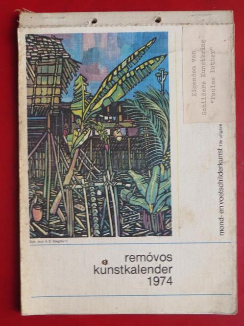 Removos kunstkalender 1974 kalender vintage, Boeken, Kunst en Cultuur | Beeldend, Gelezen, Schilder- en Tekenkunst, Ophalen of Verzenden