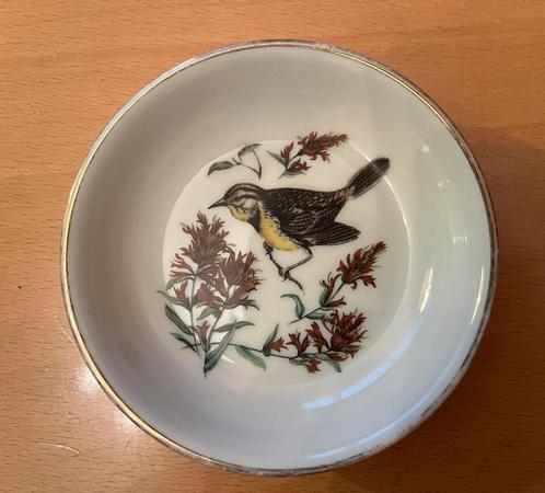 Vintage Vogel bordje porselein Josef Kuba West Germany, Antiek en Kunst, Antiek | Servies los, Ophalen of Verzenden