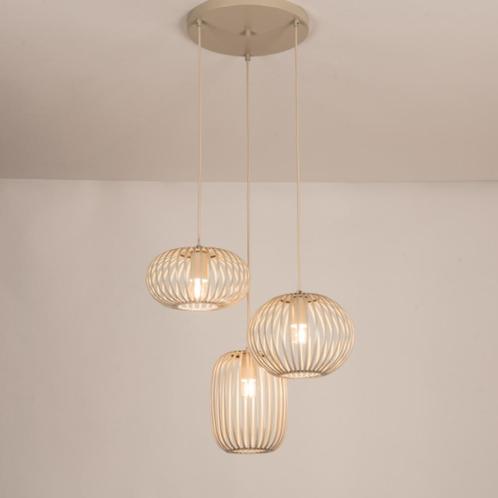 hanglamp 45cm beige zand tafel eethoek vide hal japandi lamp, Huis en Inrichting, Lampen | Hanglampen, Nieuw, Minder dan 50 cm
