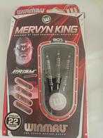 Amper gebruikte set Mervyn King 22g zwart, Sport en Fitness, Darts, Ophalen of Verzenden, Zo goed als nieuw, Pijlen
