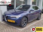 Alfa Romeo Stelvio 2.0 T AWD Ti AUTOMAAT Bruin leder | Trekh, Auto's, Automaat, 12 maanden, Blauw, Leder