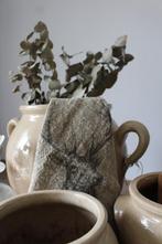 Stoere shabby linnen doek 45 x 45 cm.rendier*Pronck & Praal*, Huis en Inrichting, Woonaccessoires | Overige, Ophalen of Verzenden