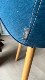 4 Zuiver eetkamerstoelen - Eiken poten, Ophalen, Gebruikt, Blauw, Vier