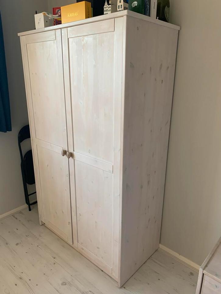 Lifetime Whitewash Kledingkast met Extra Planken, Huis en Inrichting, Kasten | Kledingkasten, Gebruikt, 150 tot 200 cm, 100 tot 150 cm