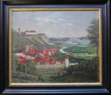 Aangeboden een olieverfschilderij op doek  ca 1820/40  voors beschikbaar voor biedingen