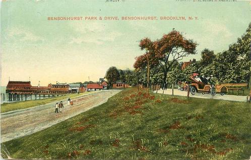 (381-174-019) Brooklyn Bensonhurst Park & Drive, Verzamelen, Ansichtkaarten | Buitenland, Overig Europa, Verzenden
