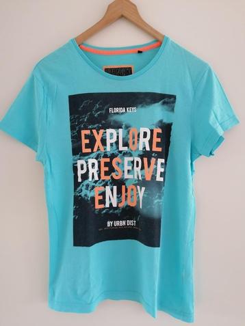 Blauw Angelo Litricio shirt met applicatie, maat M beschikbaar voor biedingen