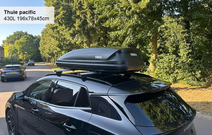 Te Huur: Thule pacific 430L 196x78x45cm dakkoffer, Auto diversen, Dakkoffers, Zo goed als nieuw, Ophalen