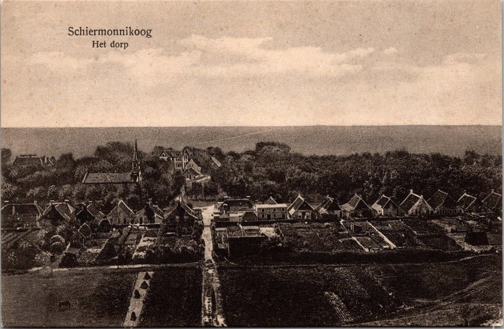 Schiermonnikoog - Het dorp luchtopname, Verzenden, Voor 1920, Ongelopen, Waddeneilanden