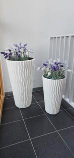 4 Kunststof Bloempotten, Ophalen, Kunststof, 40 cm of meer, Rond