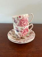 Johnson Bros kop en schotel espresso Rose Chintz, Huis en Inrichting, Ophalen of Verzenden, Zo goed als nieuw, Overige stijlen