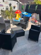 4 stevige goed zittende tuinstoelen met tafel, Tuin en Terras, Tuinbanken, Ophalen of Verzenden, Zo goed als nieuw, Kunststof