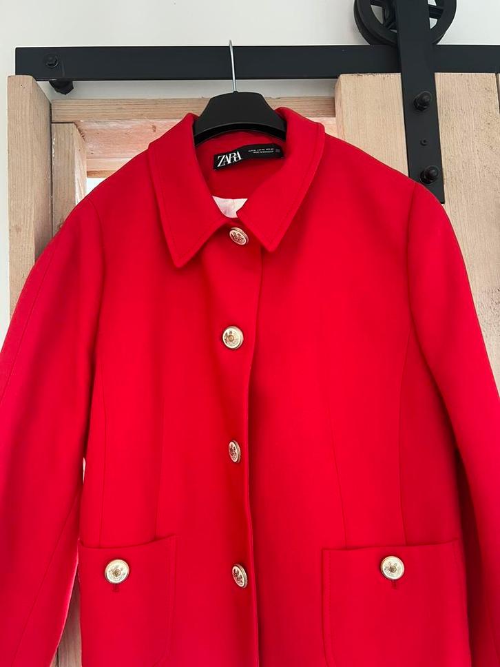 Mango jasje blazer, Kleding | Dames, Jasjes, Kostuums en Pakken, Gedragen, Jasje, Maat 46/48 (XL) of groter, Rood, Ophalen of Verzenden