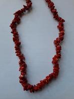 Ketting rode steentjes, Sieraden, Tassen en Uiterlijk, Kettingen, Verzenden, Nieuw, Rood, Steen of Mineraal
