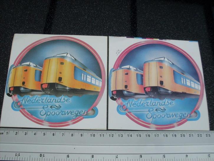 2x sticker nederlandse spoorwegen logo NS treinen, Verzamelen, Stickers, Zo goed als nieuw, Bedrijf of Vereniging, Verzenden