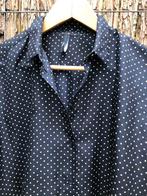 Zijden High blouse oversized mt 34-42, High, Verzenden, Nieuw, Blauw