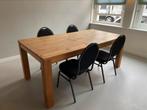 Eettafel hout 2 bij 1 meter, Ophalen, 200 cm of meer, 50 tot 100 cm, Zo goed als nieuw