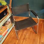 buis stoel vintage, Huis en Inrichting, Stoelen, Ophalen, Gebruikt, Zwart, Leer