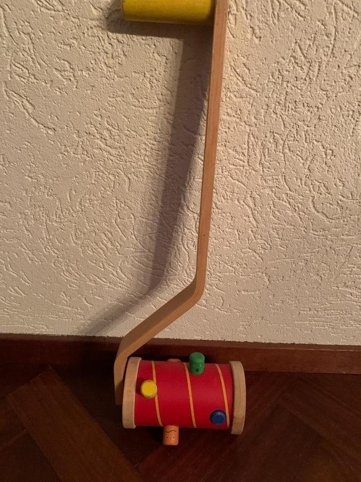 Ikea loopstok - loopauto hout vintage Wood push corn popper, Kinderen en Baby's, Speelgoed | Houten speelgoed, Gebruikt, Duw- of Trekspeelgoed