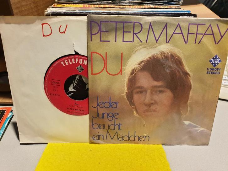 Peter Maffay - Du, 2 aanwezig (f7), Cd's en Dvd's, Vinyl Singles, Ophalen of Verzenden